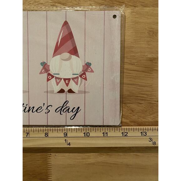 Happy Valentines Day Gnome Sign, Hanging Decor, Love, Pink Wall Art - Picture 8 of 9